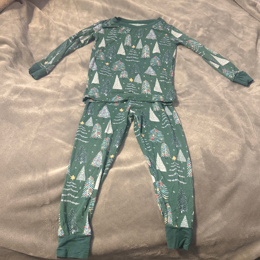 Little Sleepies Bamboo Two piece bamboo pjs - Christmas trees- Unisex